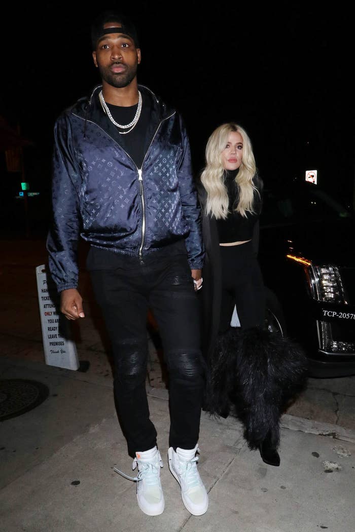 khloe and tristan walking hand in hand