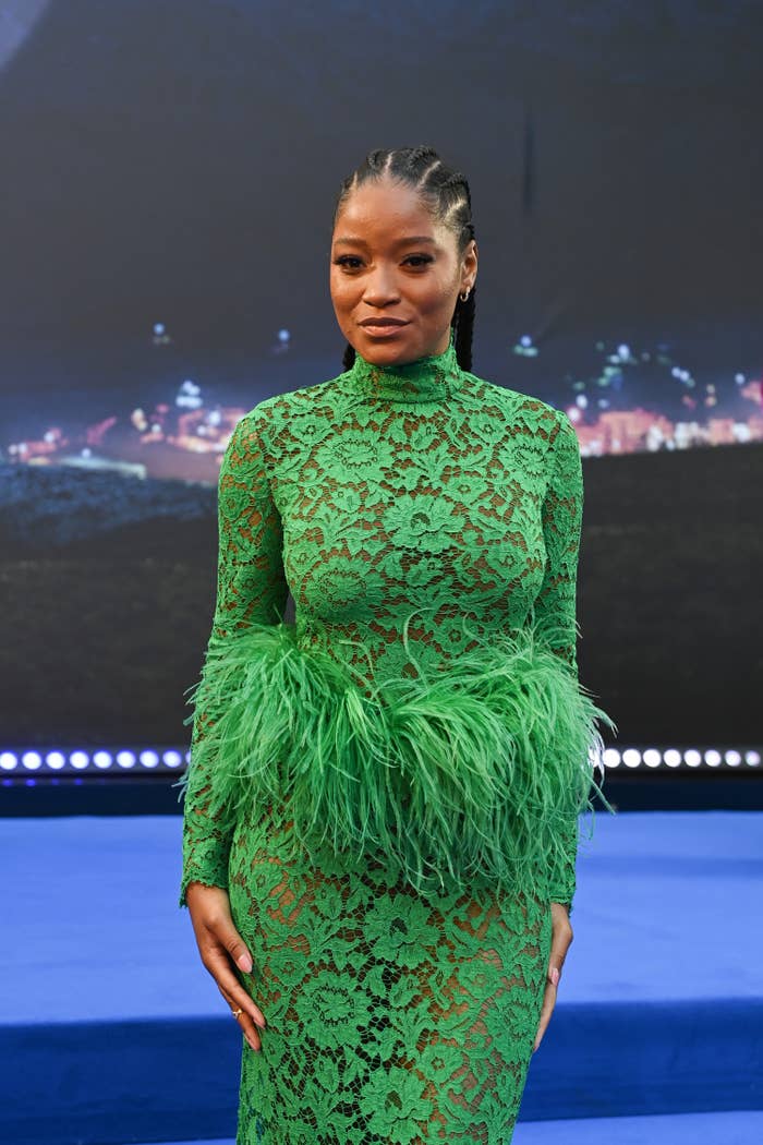 Keke smiling on the red carpet