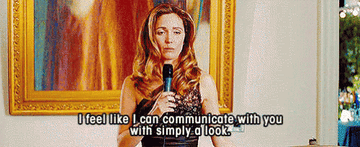 Rose Byrne in &quot;Bridesmaids&quot; saying &quot;I feel like I can communicate with you with simply a look&quot;