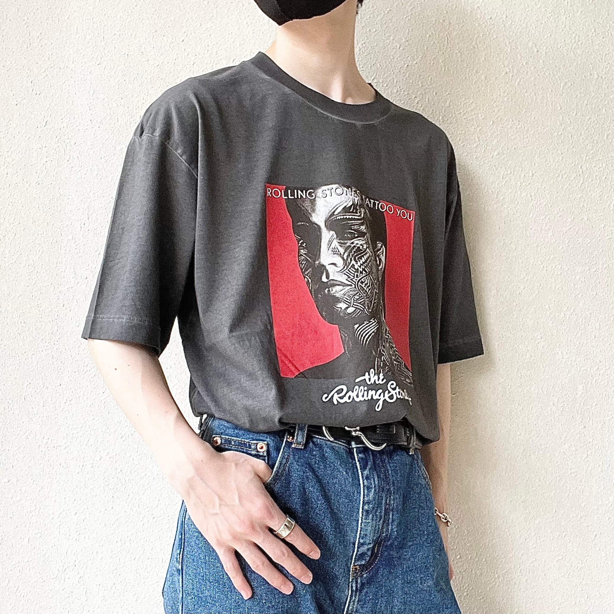 GU(ジーユー)のオススメのメンズアイテム「ビッグT(5分袖)MUSIC(The Rolling Stones)2」
