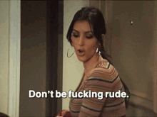 Kim Kardashian hitting Khloé with a bag and saying, &quot;Don&#x27;t be fucking rude&quot;