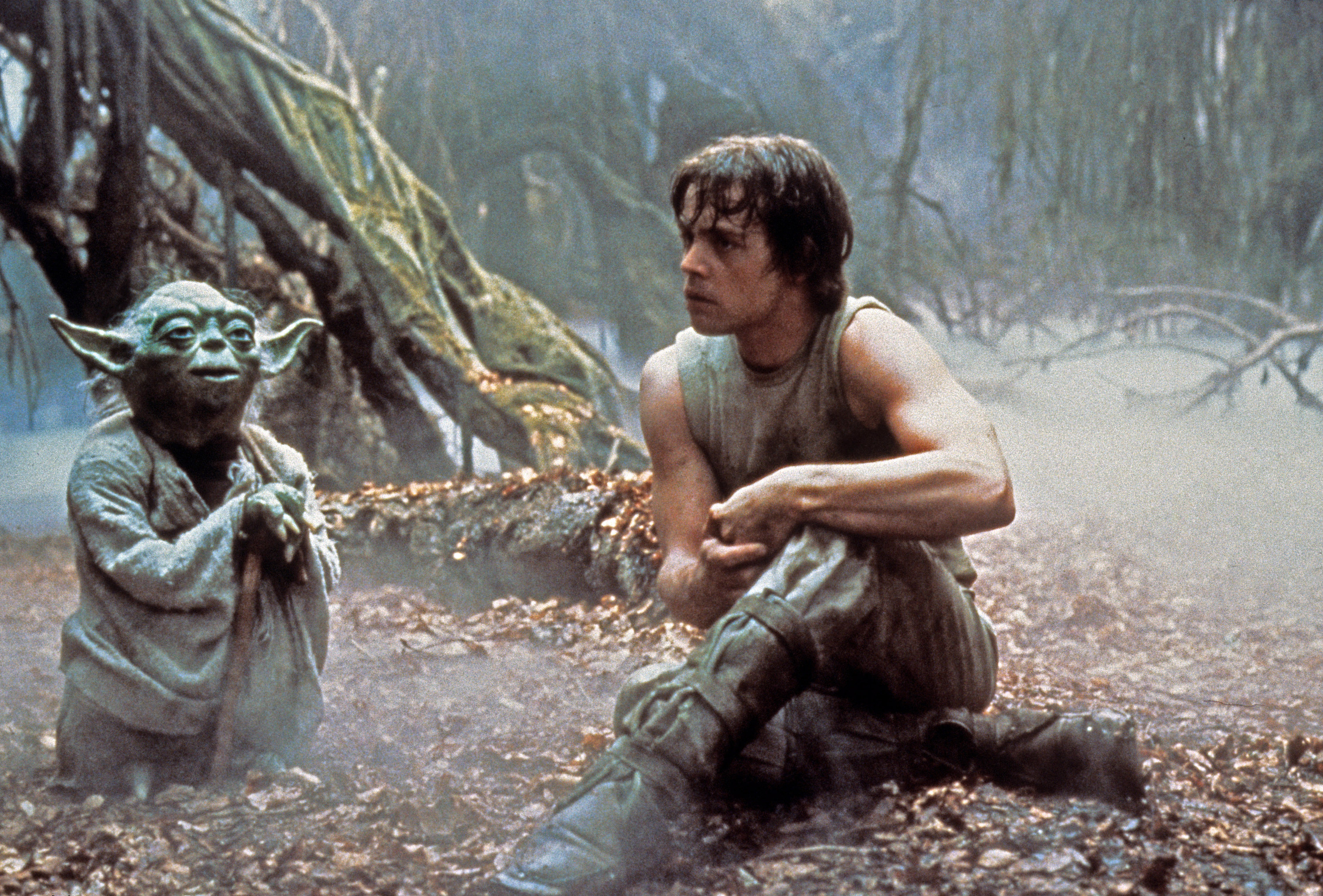 Yoda talks to Mark Hamill