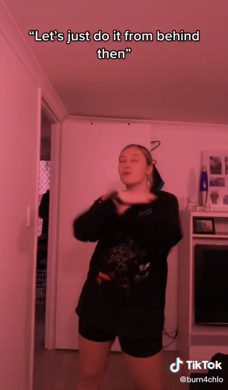 Chloe&#x27;s video of her dancing with these responses, &quot;let&#x27;s do it from behind then&quot;