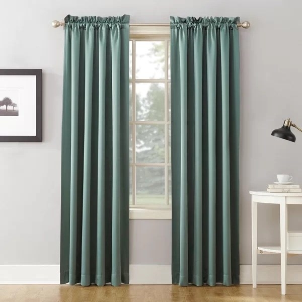 The curtain pictured in the mineral color
