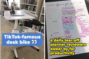 desk bike and daily planner page 