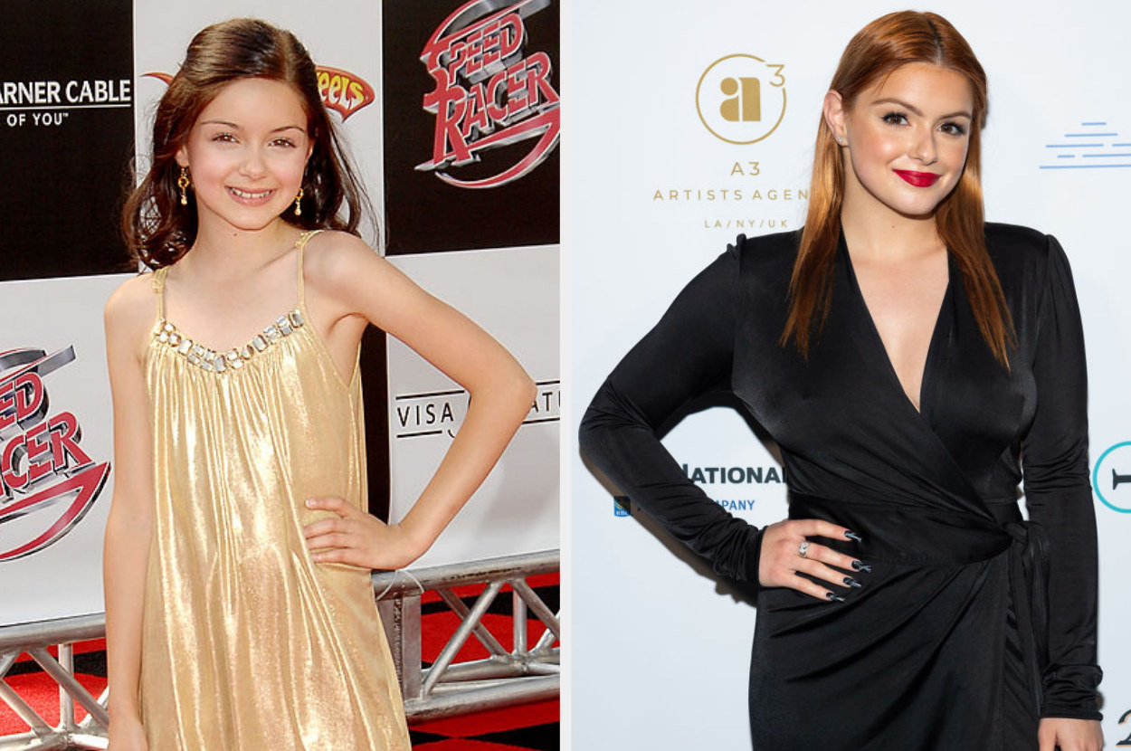 Side-by-side photos of Ariel Winter