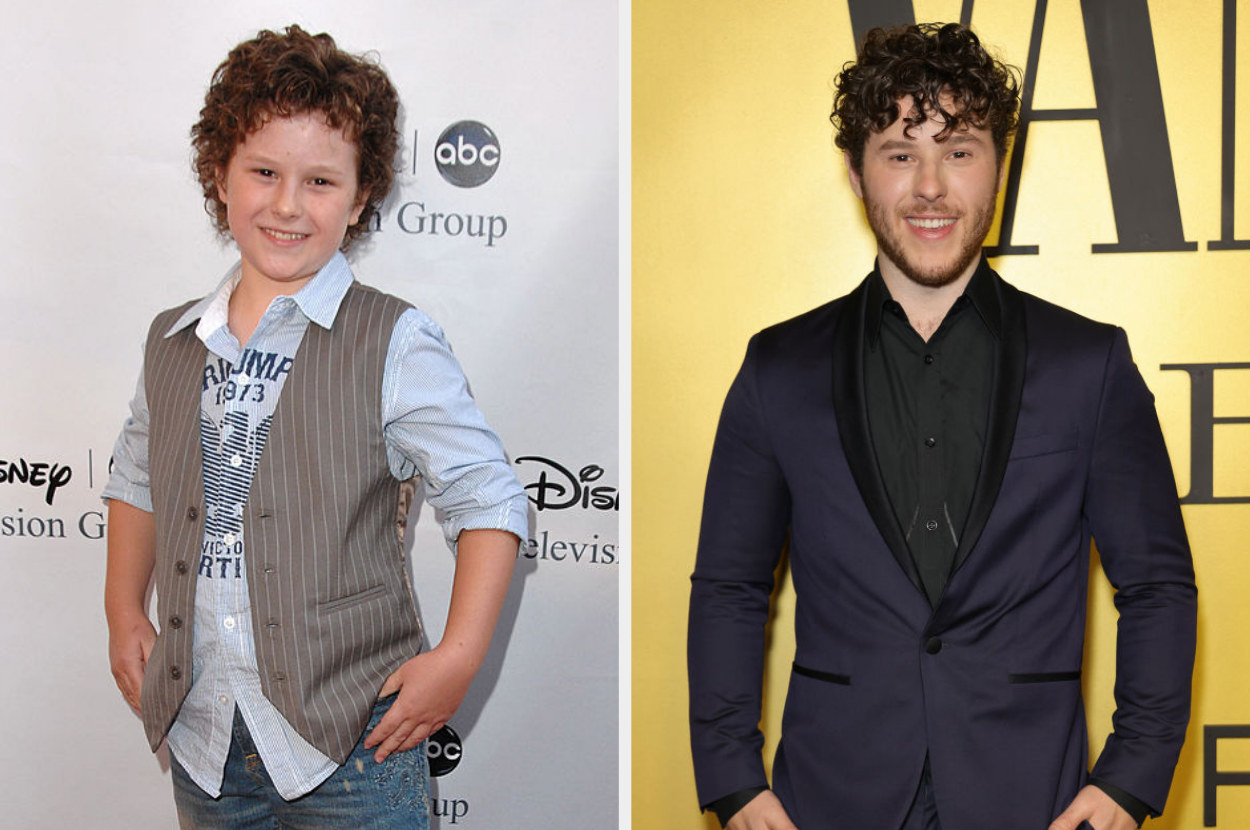 Side-by-side photos of Nolan Gould