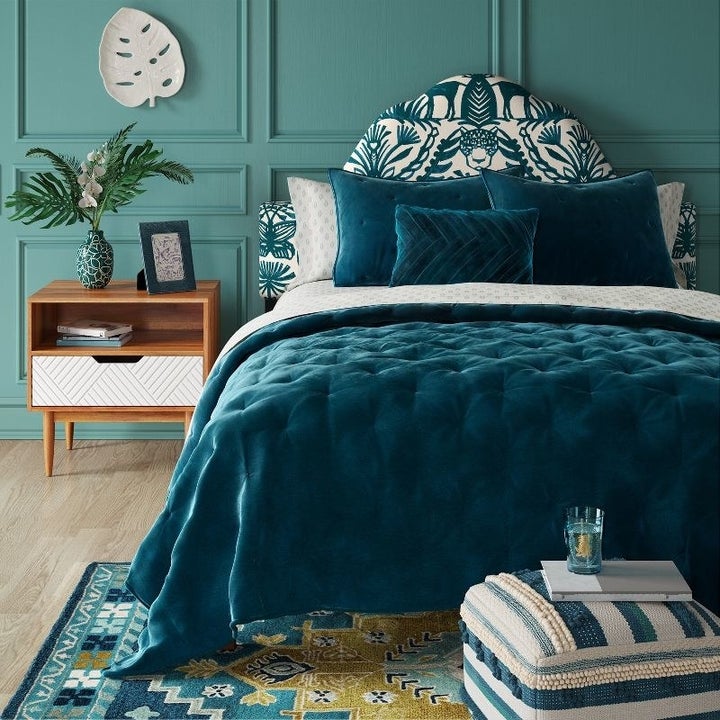 The side table used as a nightstand