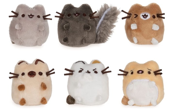 Colección de 6 peluches de Pusheen kitties