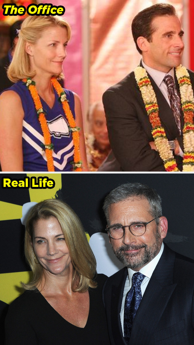 Nancy and Steve Carell on &quot;The Office&quot;; the couple at an event