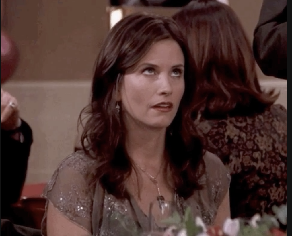 monica from &quot;friends&quot; rolling her eyes
