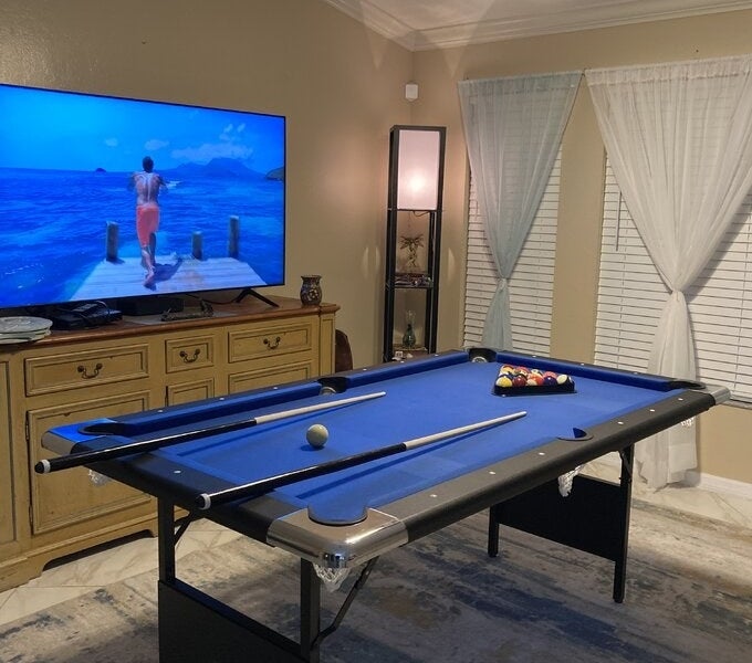 reviewer&#x27;s photo of the pool table