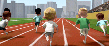 Dash from &quot;The Incredibles&quot; races forward in an athletics race