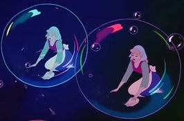 cinderella singing in bubbles