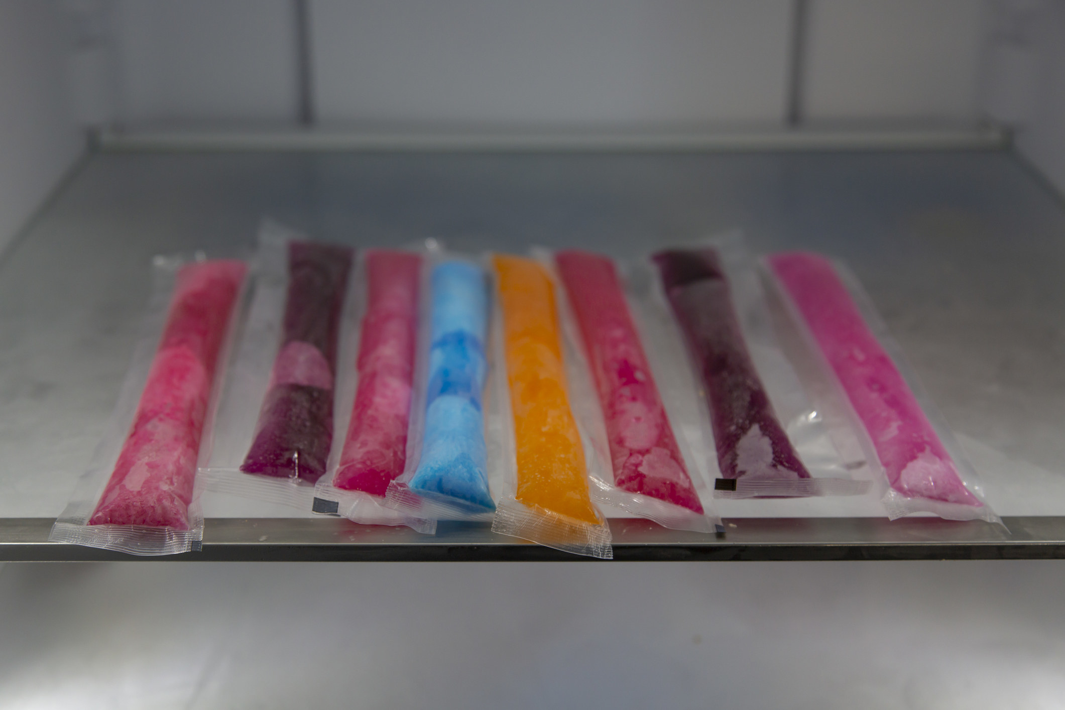 popsicles in the freezer