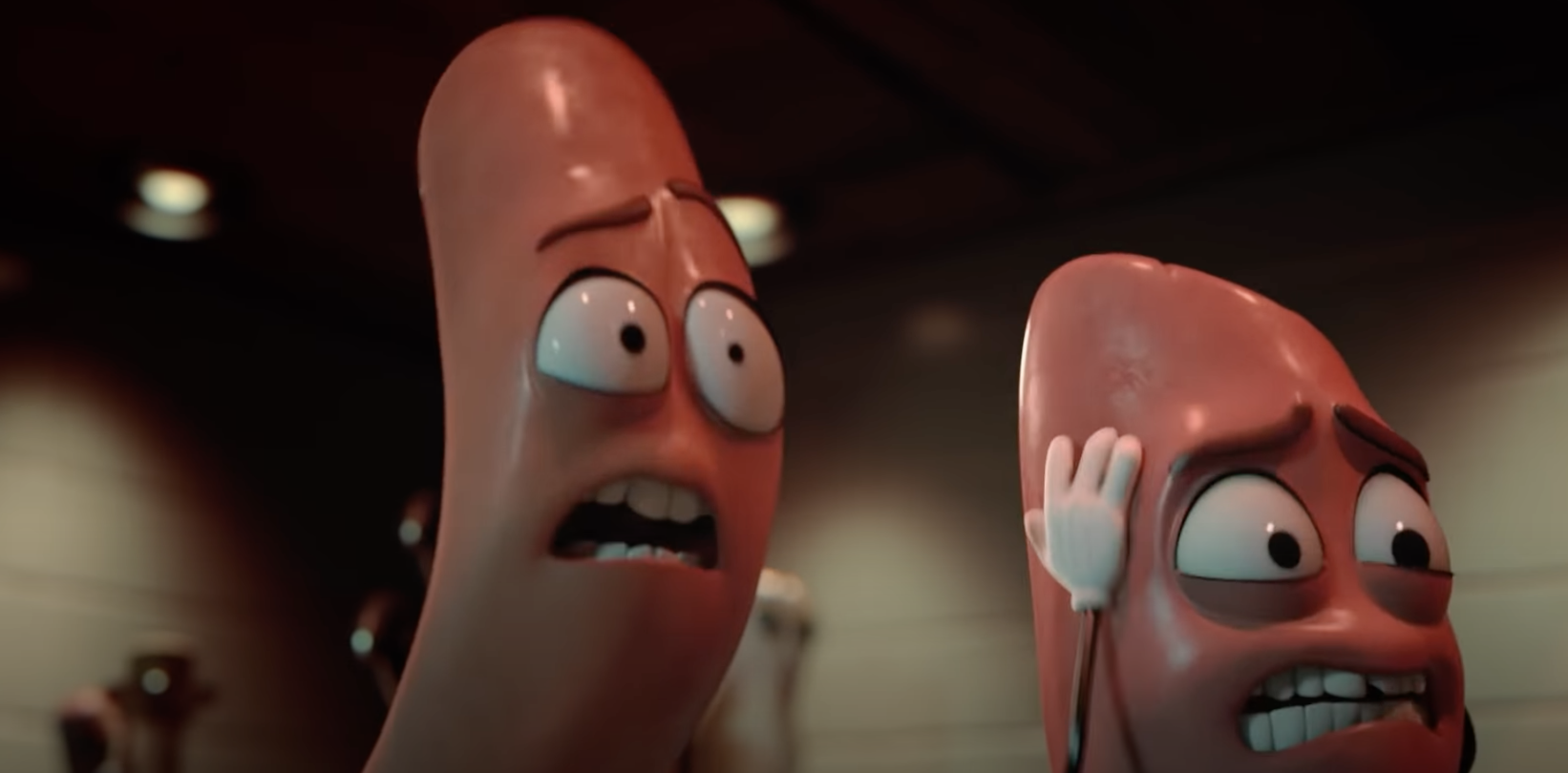 Animated hot dogs look freaked out