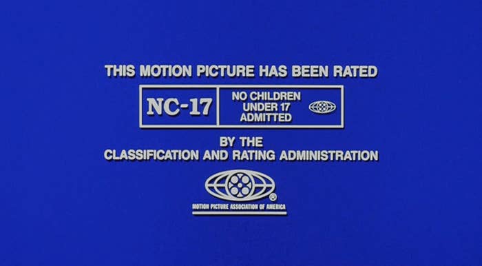 NC-17 rating screen