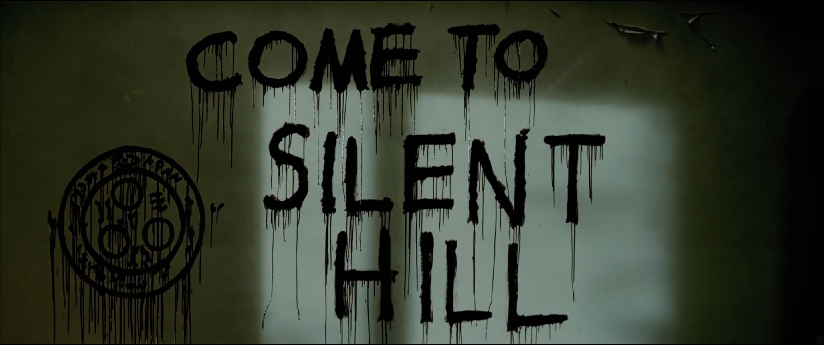 &quot;Come to SIlent Hill&quot; in dripping paint