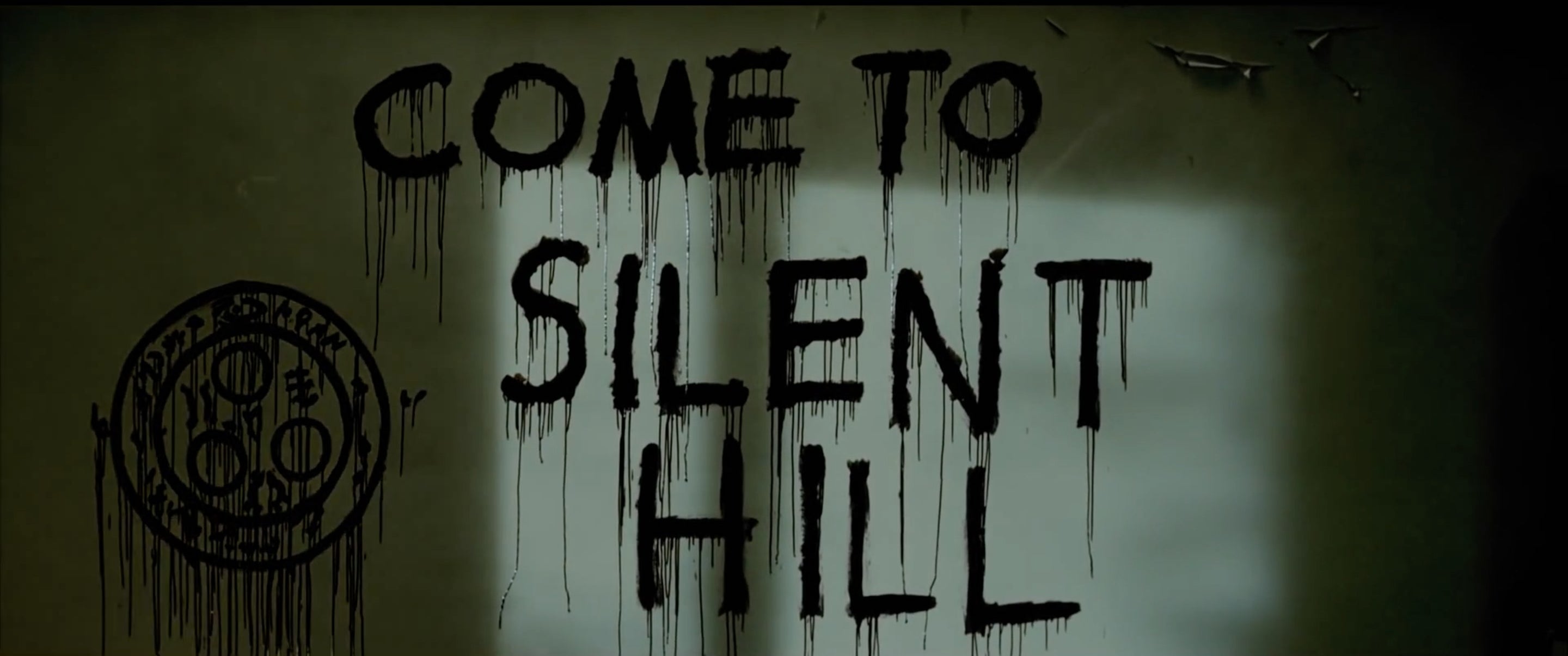 &quot;Come to SIlent Hill&quot; in dripping paint