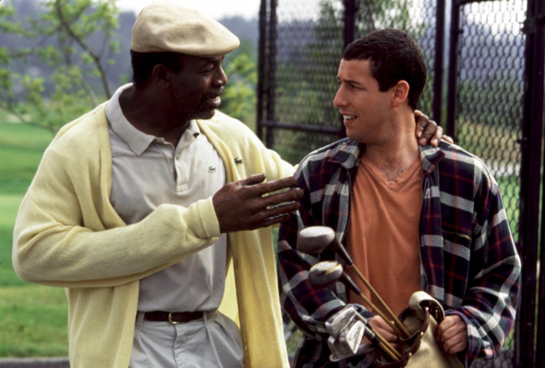 Carl Weathers and Adam Sandler in Happy Gilmore