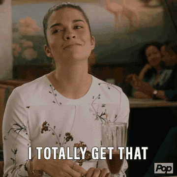 a gif of Alexis from Schitt&#x27;s Creek saying &quot;I totally get that&quot;