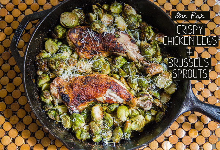 One-Pan Crispy Chicken and Brussels Sprouts