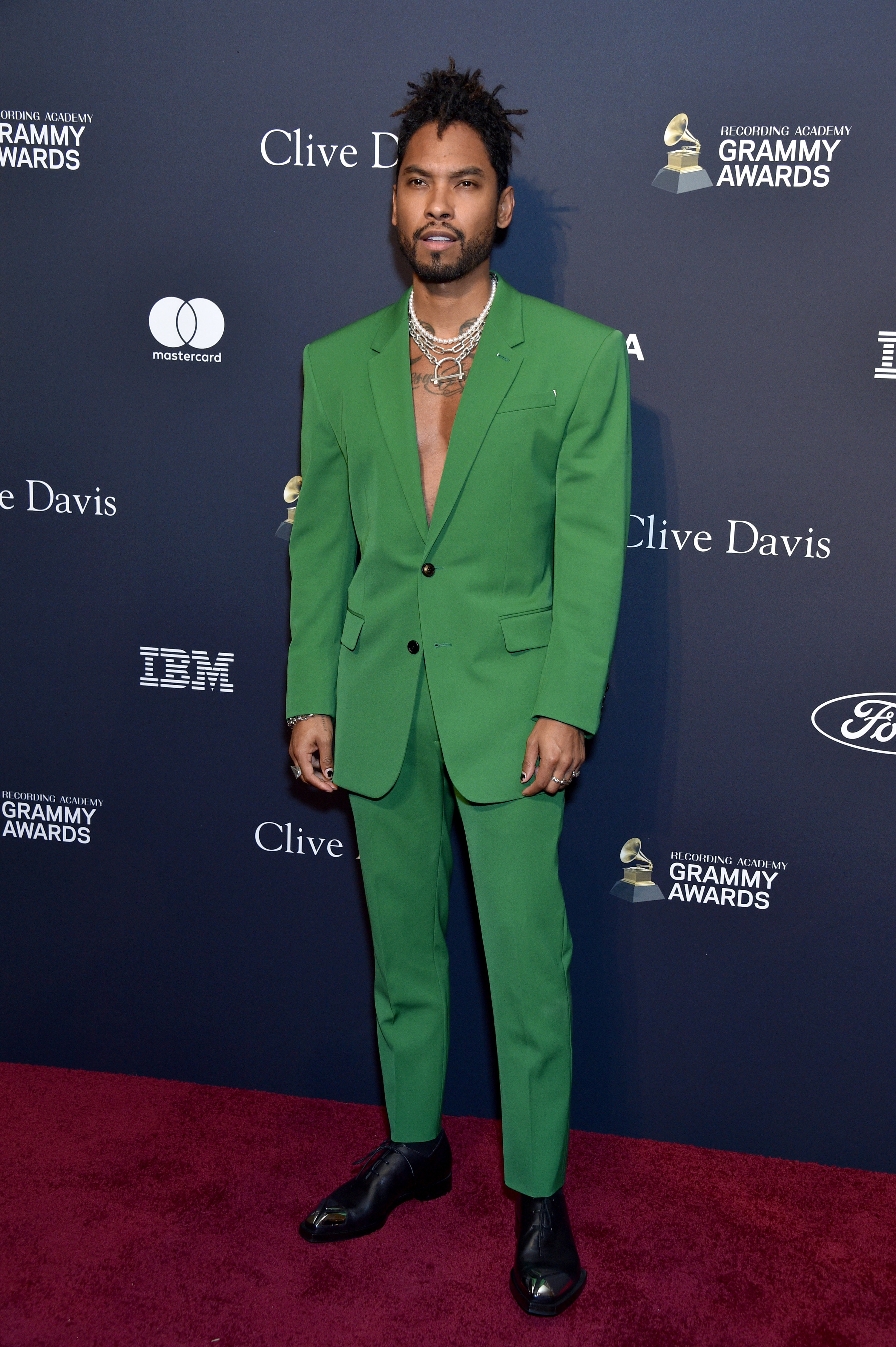 Miguel poses at a pre-Grammy gathering on January 25, 2020