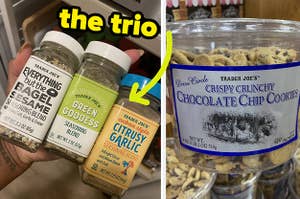 Trader Joe's spices and chocolate chip cookies