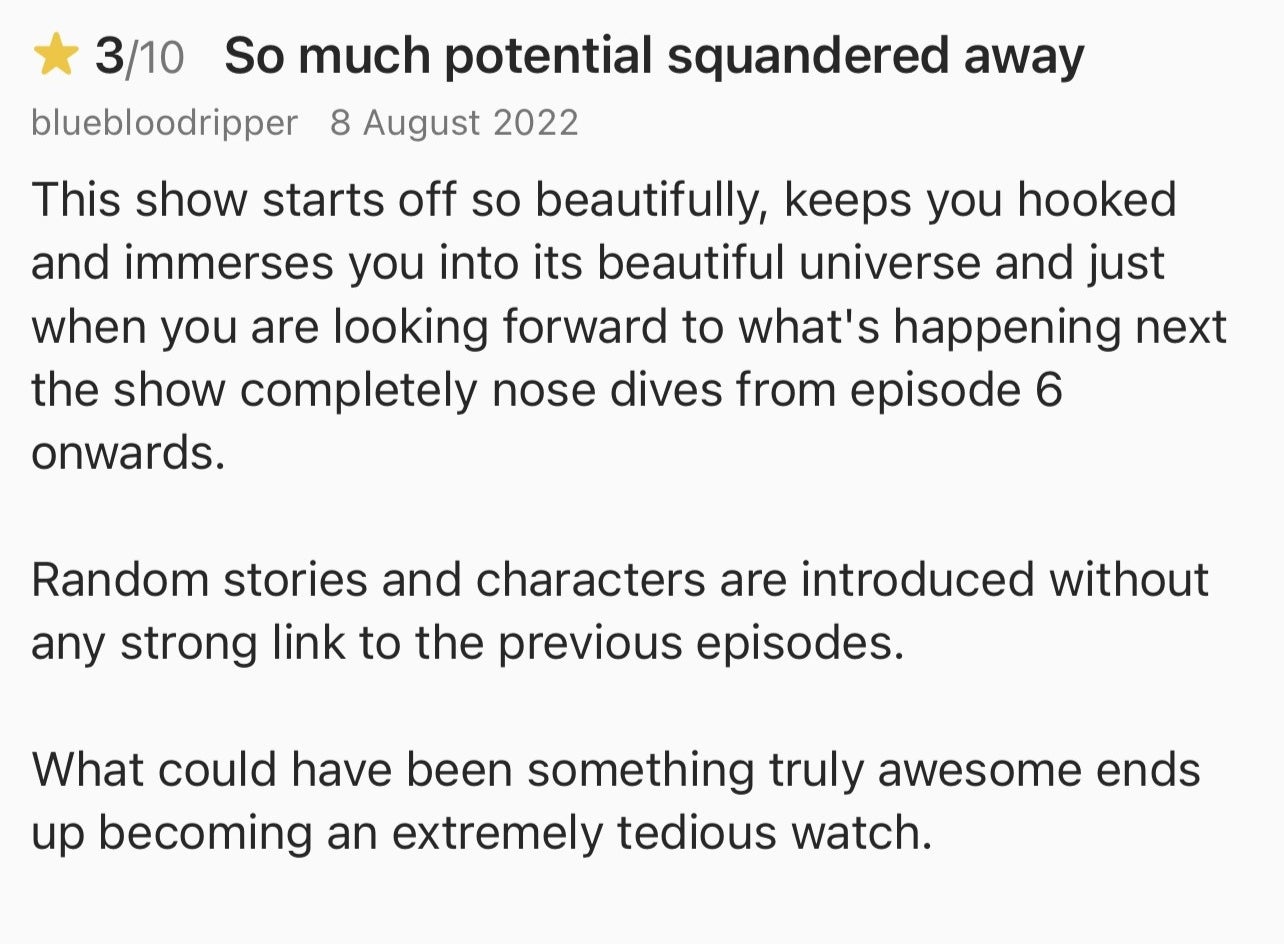 3/10 review for The Sandman on IMDB