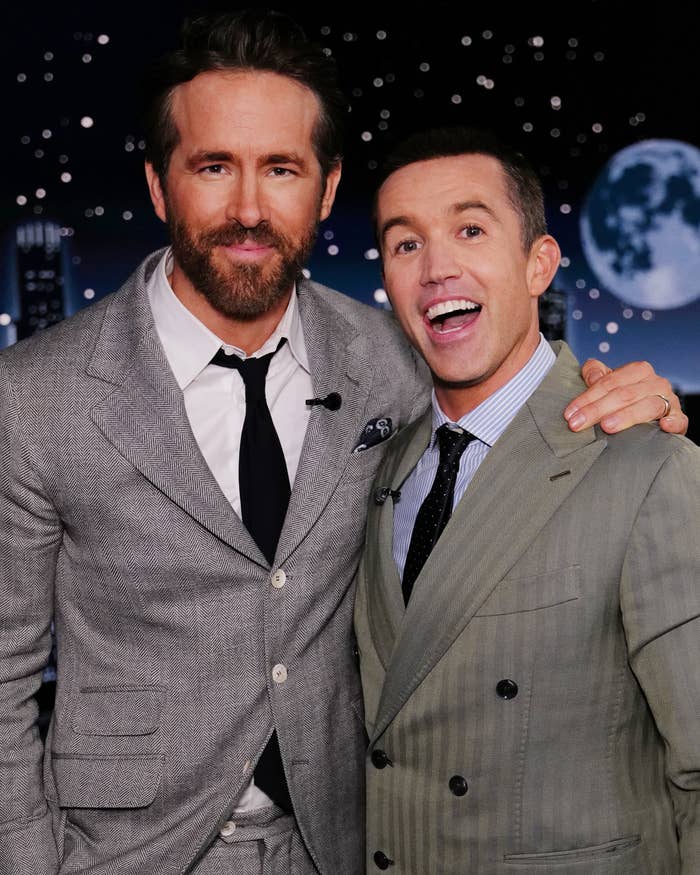 Ryan Reynolds and Rob McElhenney posing together