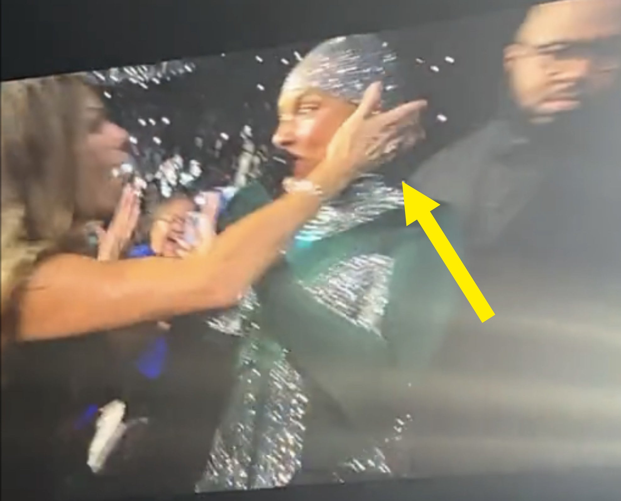 Fan grabbing Alicia Keys' face