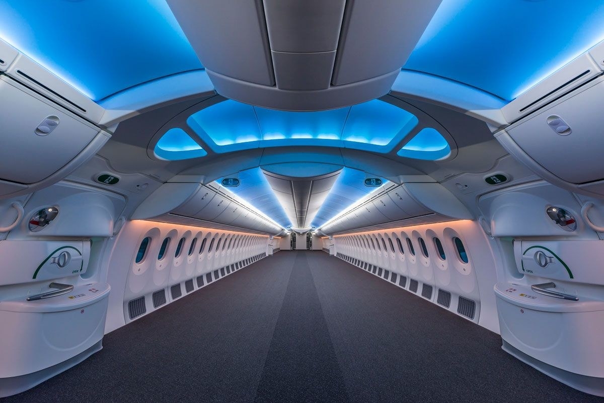 An empty Boeing 787