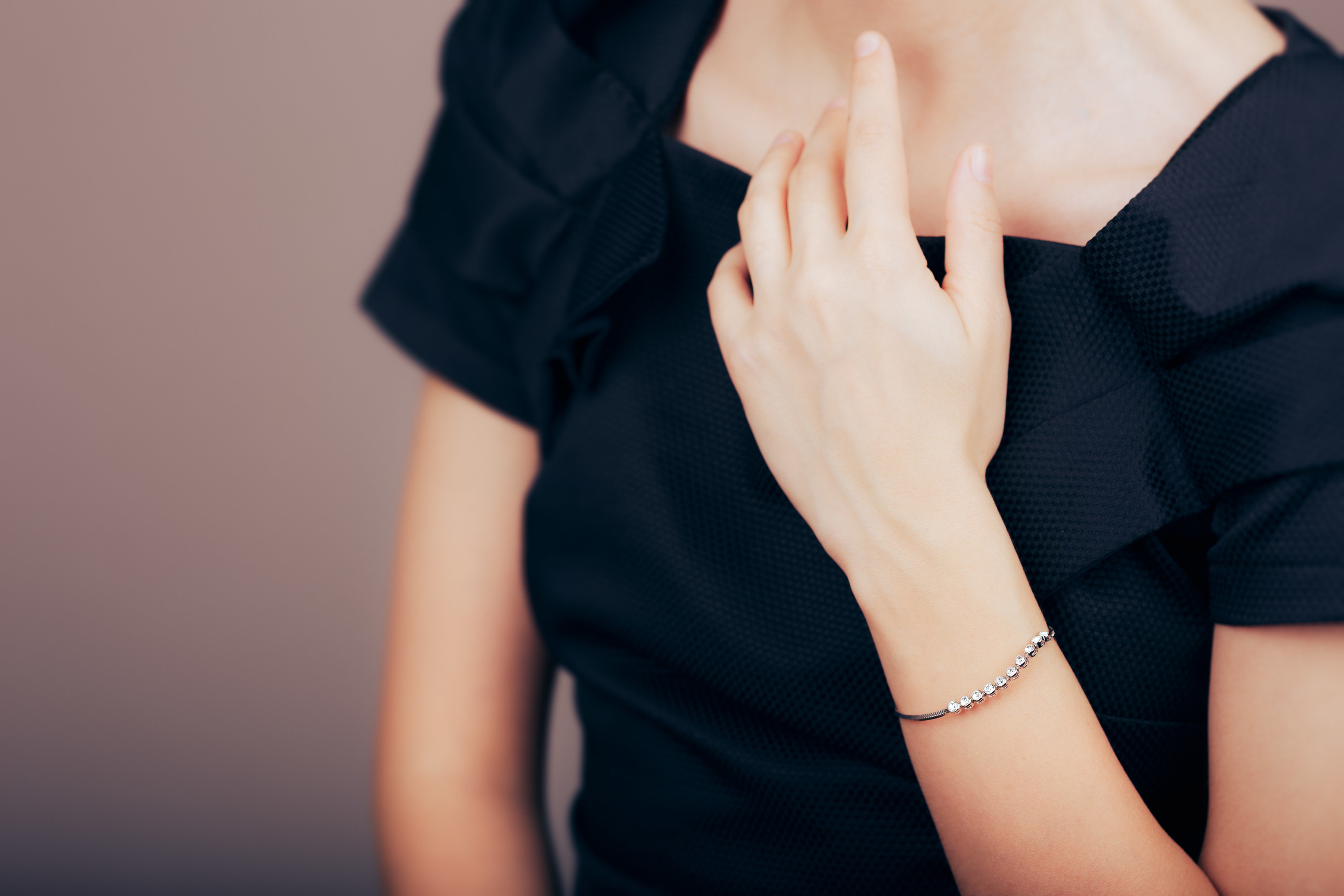 A woman showing her wrist