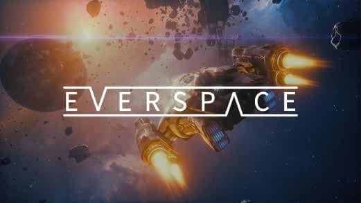A screenshot of the &quot;Everspace&quot; game with the logo