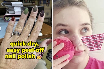 nail polish and facial cleanser 