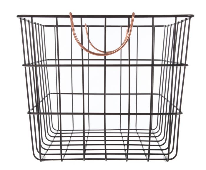the metal wire basket