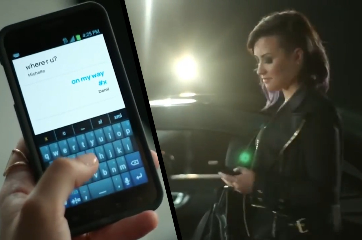 Demi lovato in a don&#x27;t text and drive campaign