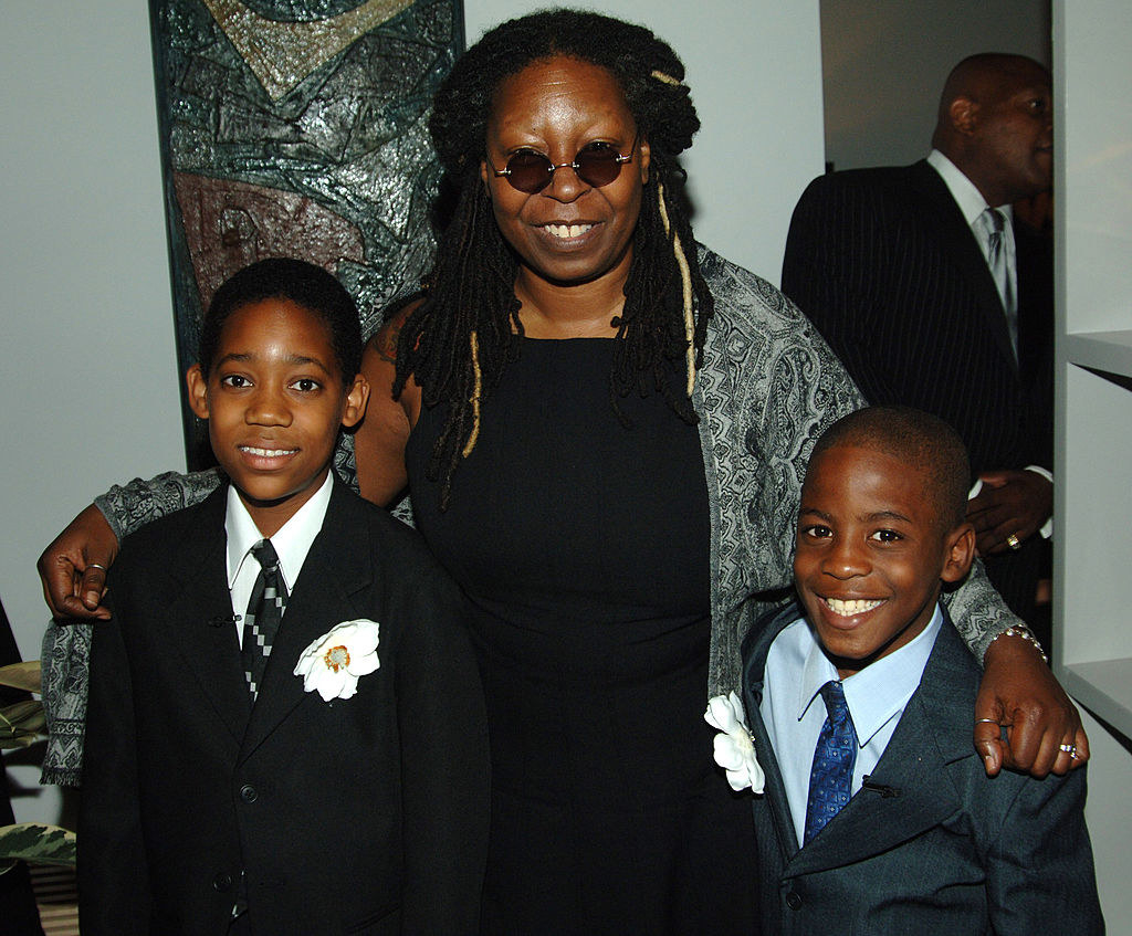 Tyler as kid with Whoopi Goldberg