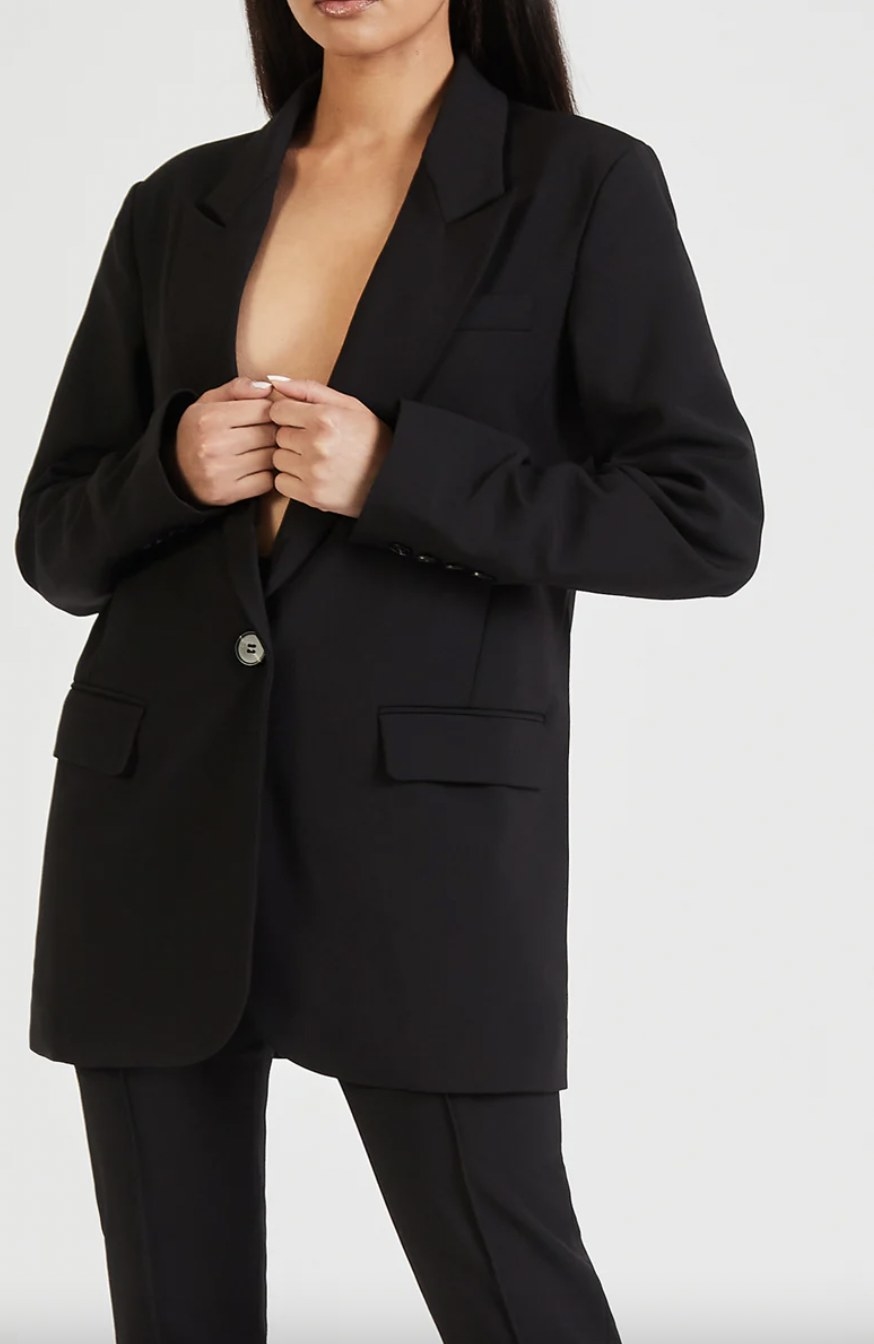 model wearing the blazer