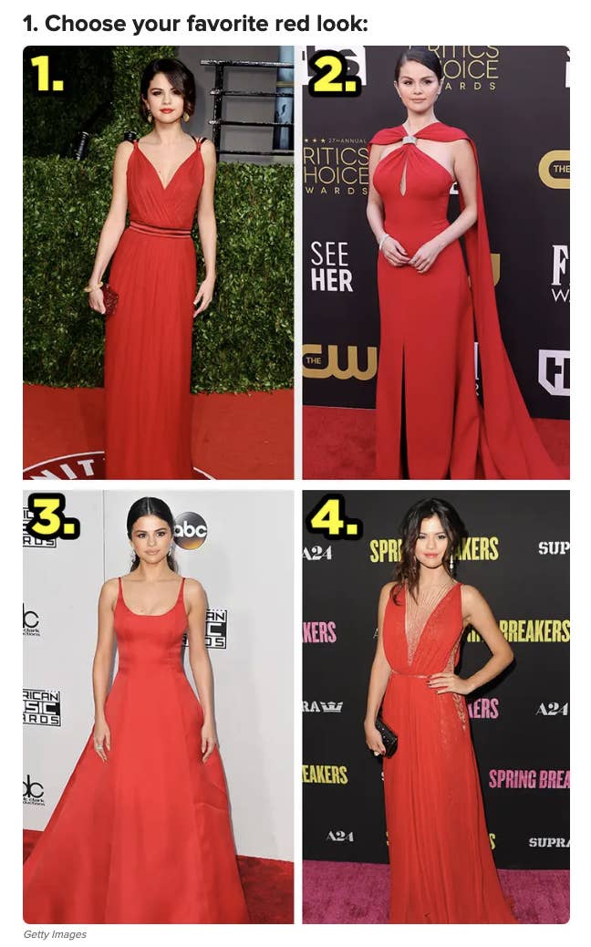 Four Selena Gomez looks