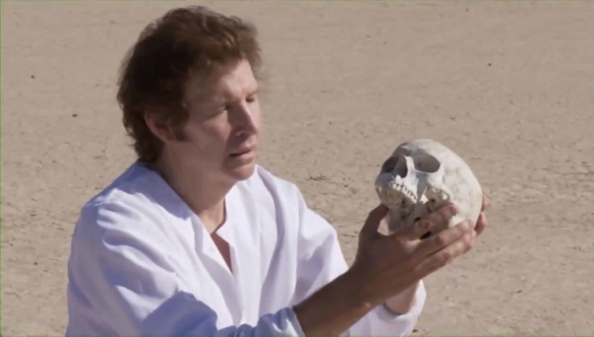 Neil Breen holding a skull