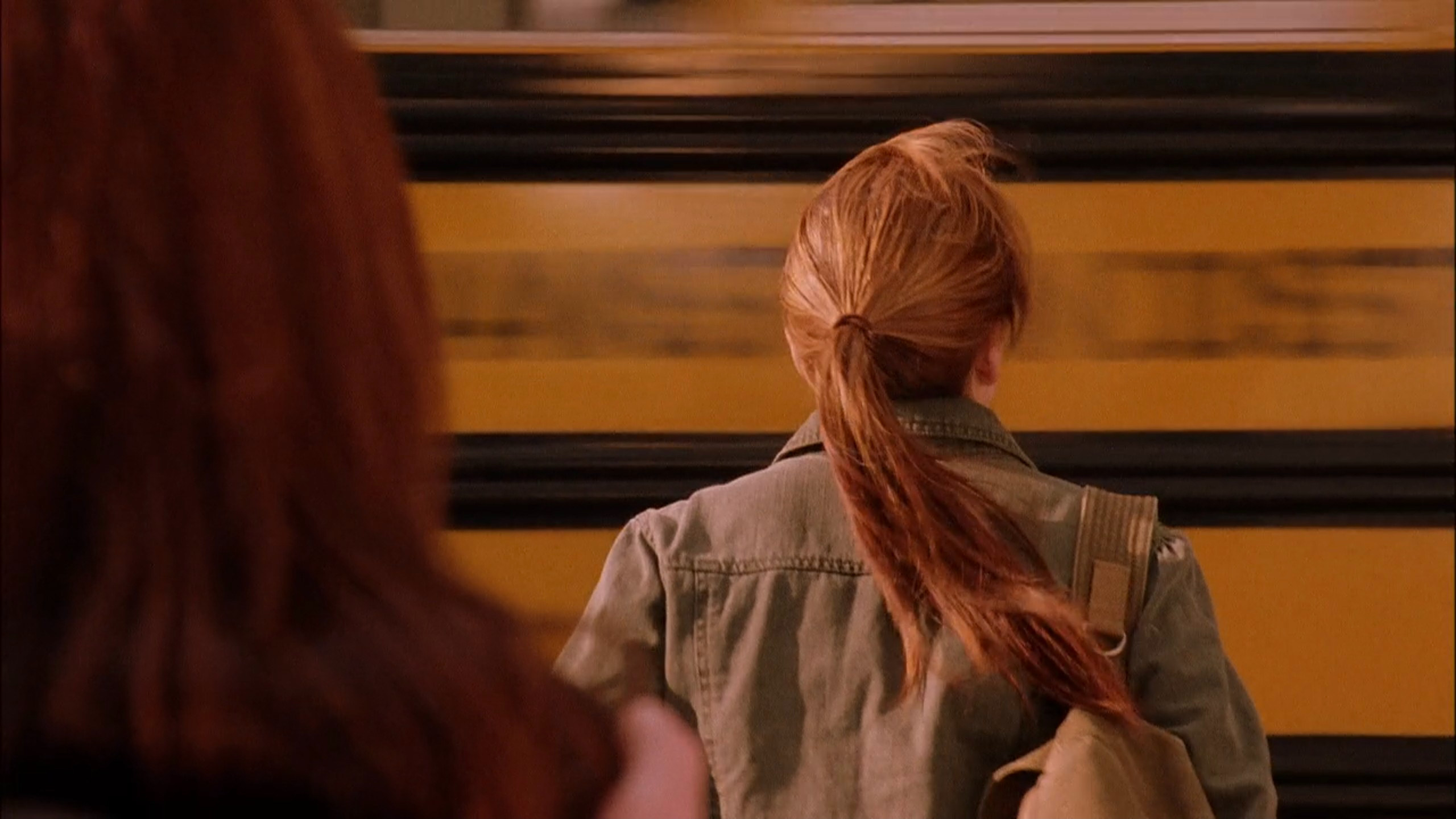 lindsay lohan in &quot;mean girls&quot; almost gets hit by a bus