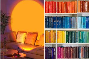 sunset lamp / color coordinated book set