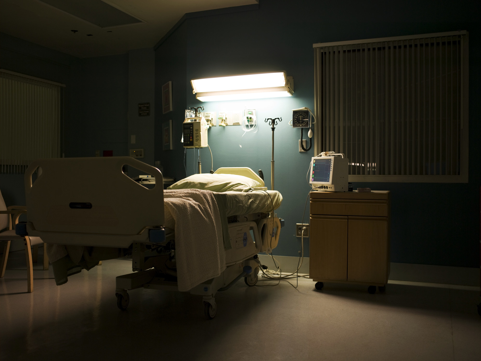 dark hospital room