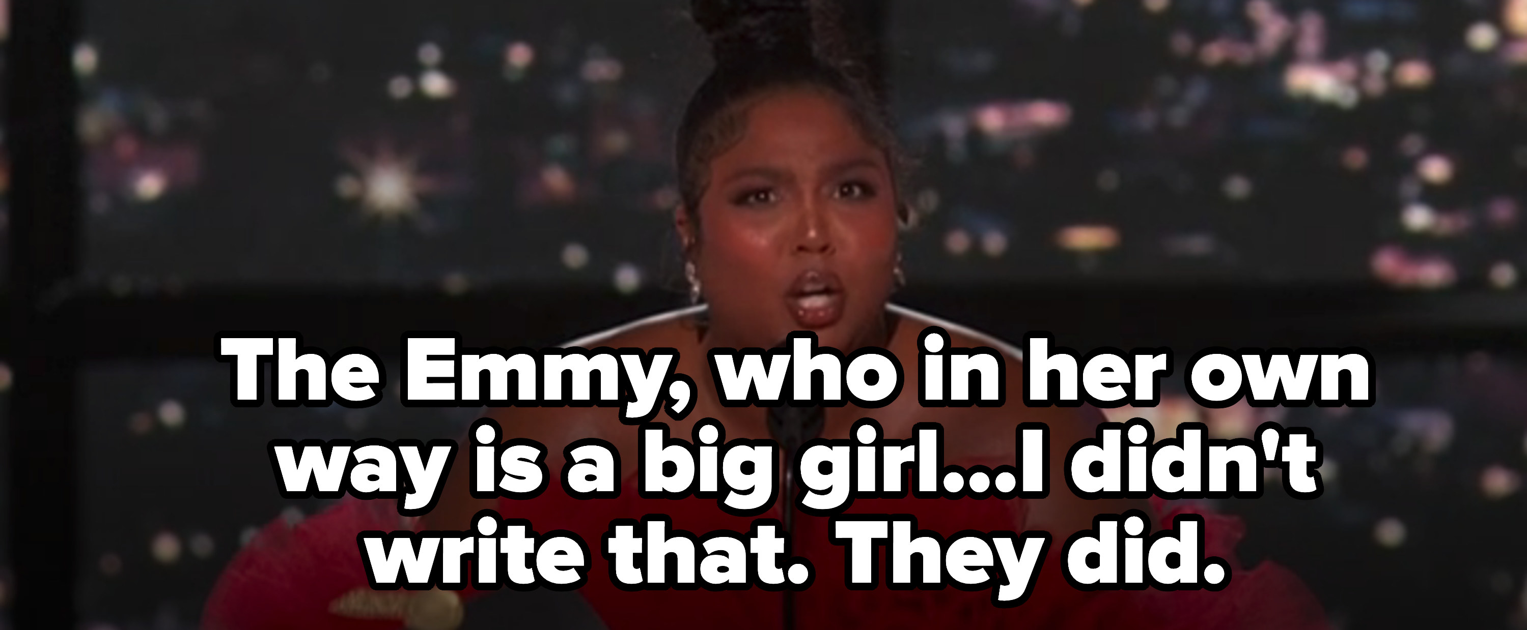 Lizzo saying she didn&#x27;t write the line about the big girl