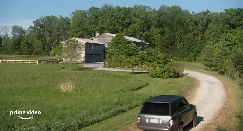 A barn-like house in a rural area