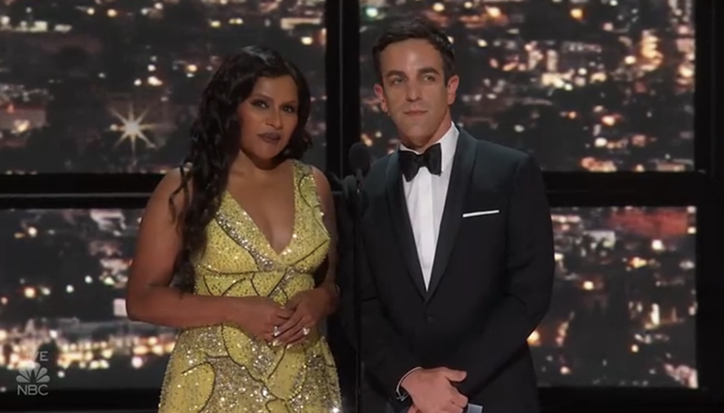 Mindy Kaling And BJ Novak Joke At 2022 Emmys - 77