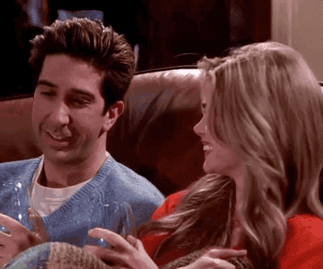 ross from friends trying to kiss his cousin cassie