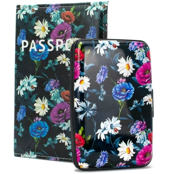 the floral passport cover and wallet set