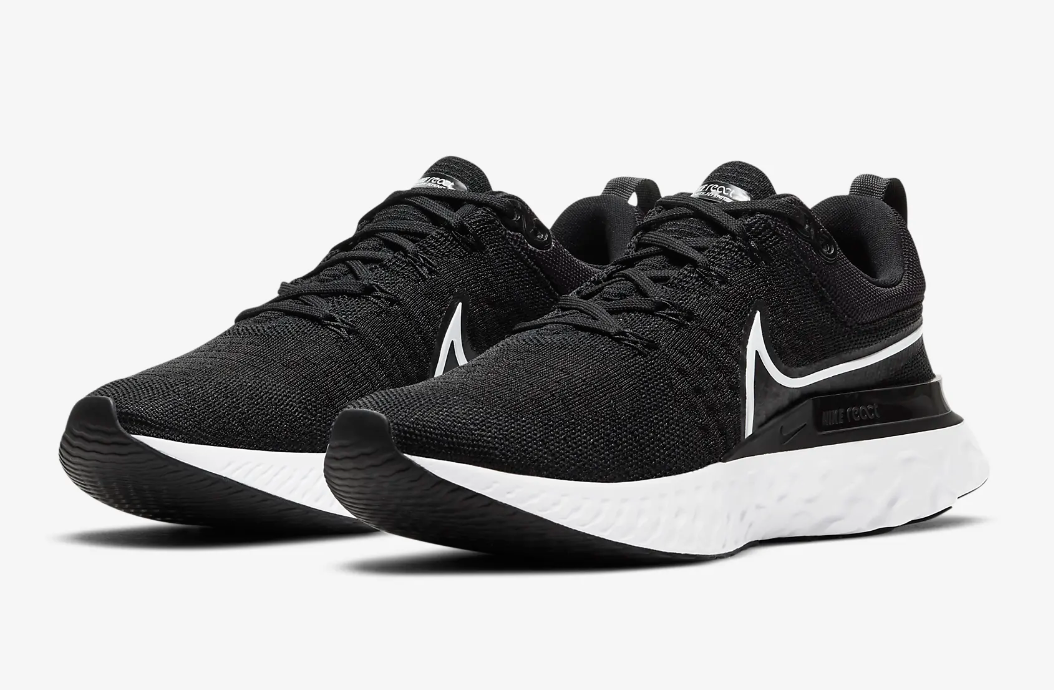 black and white Nike React Infinity Run Flyknit 2 sneakers